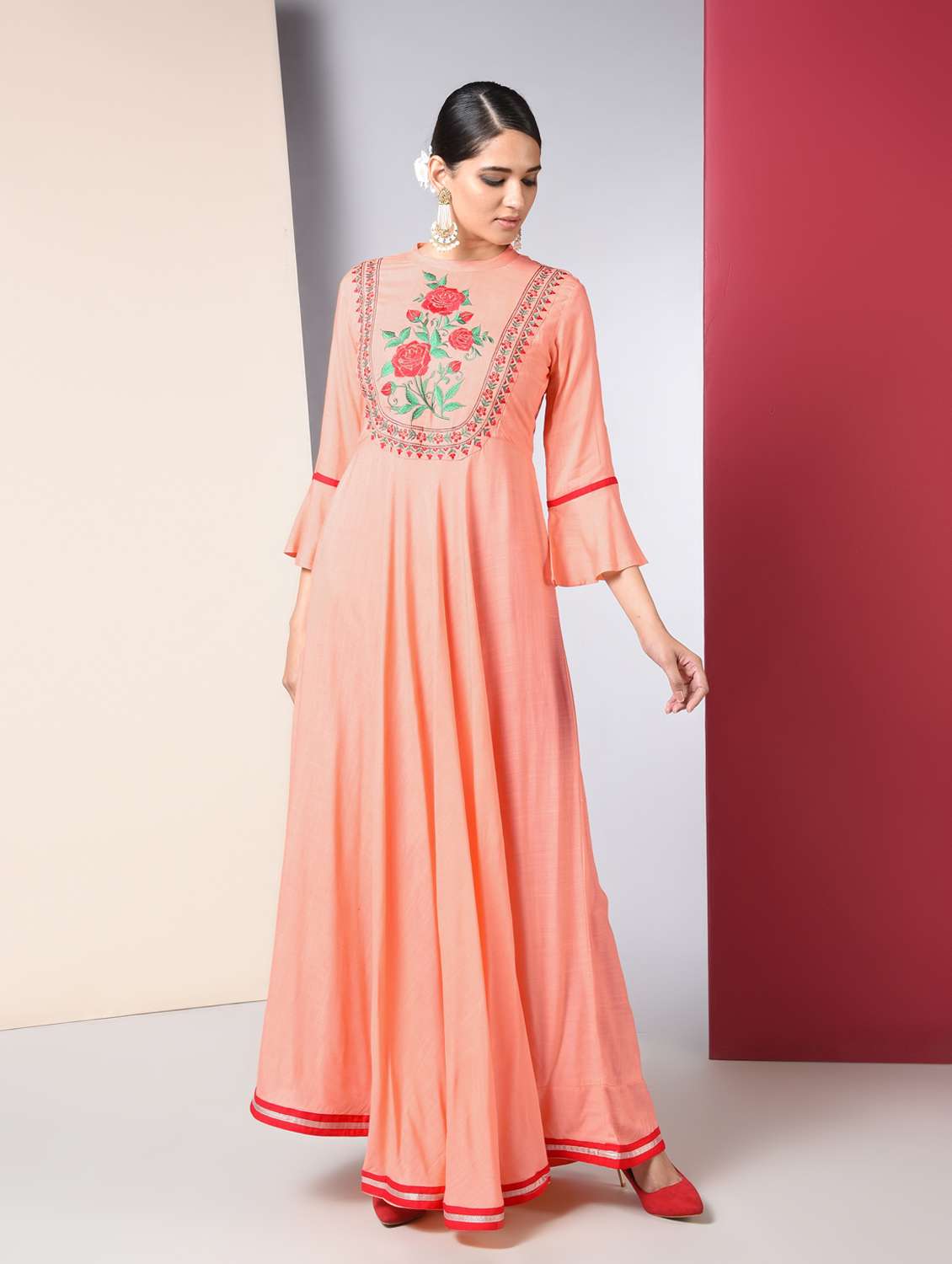 embroidered anarkali kurta