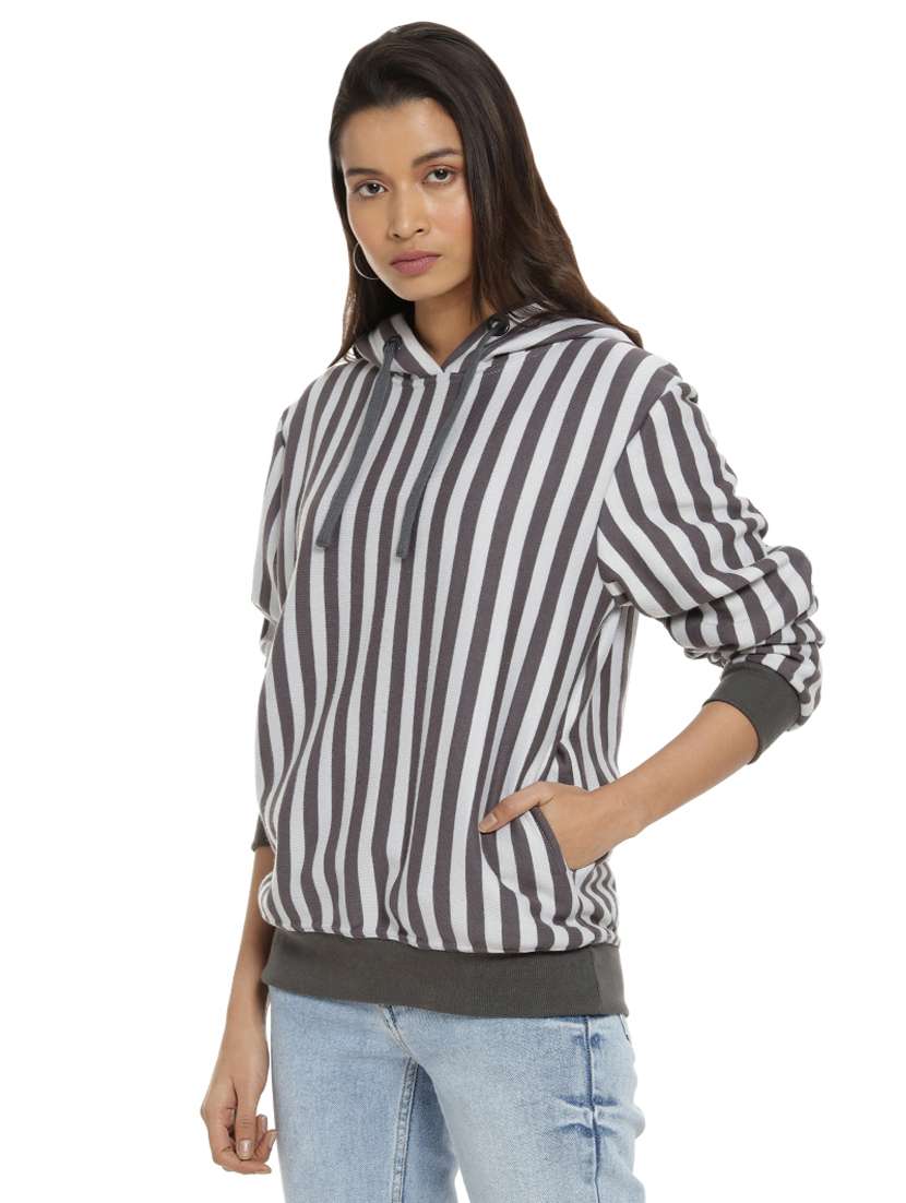 women's striped sweatshirt