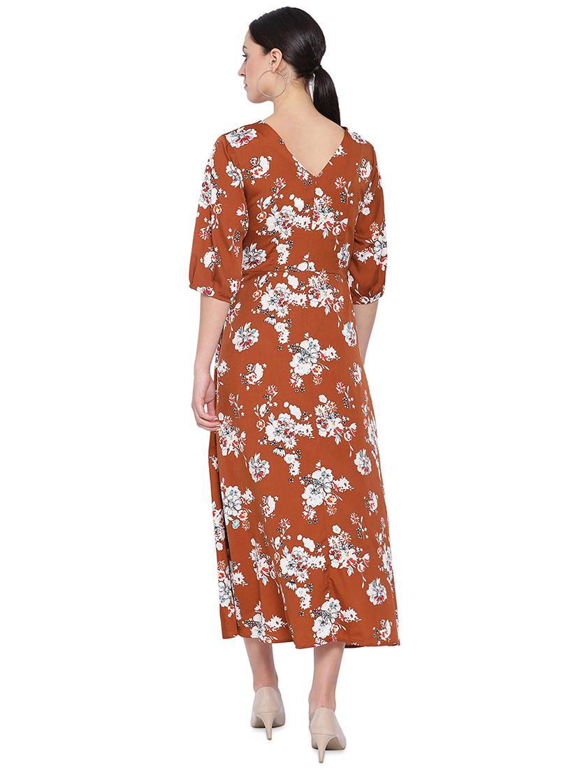 tie front floral maxi dress - 16750820 - Standard Image - 2