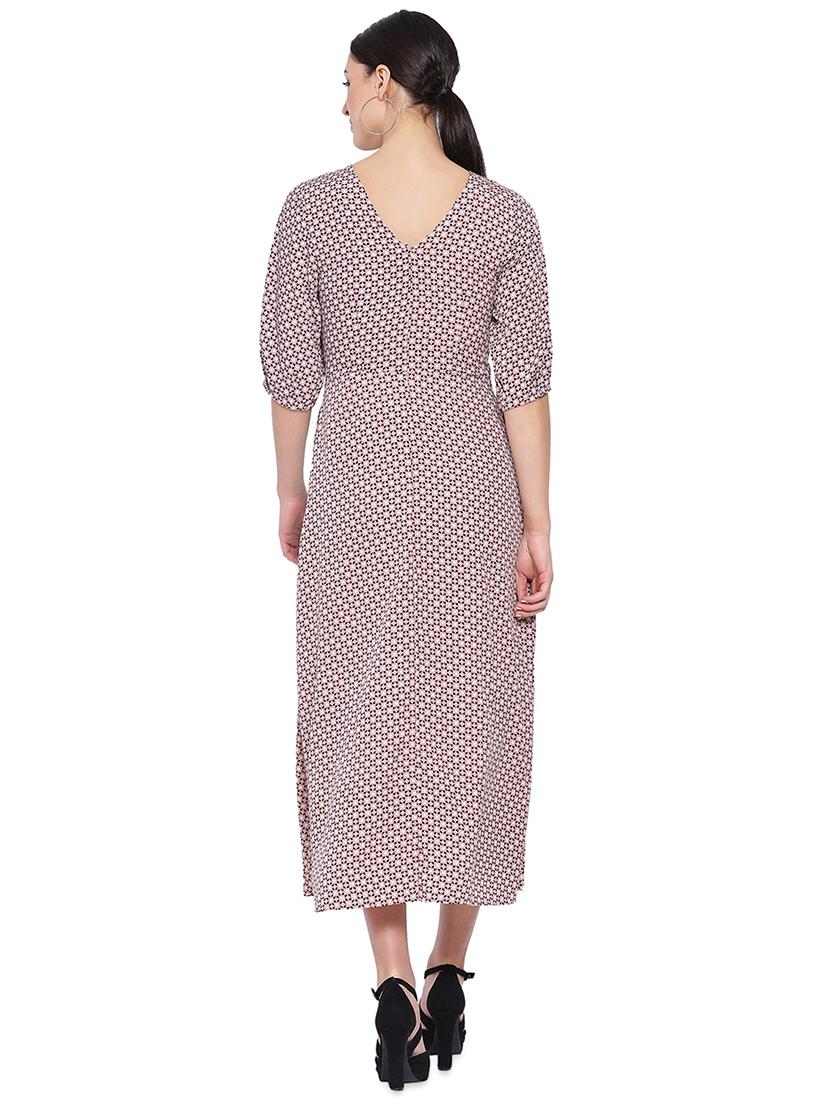tie front printed maxi dress - 16750821 - Standard Image - 2