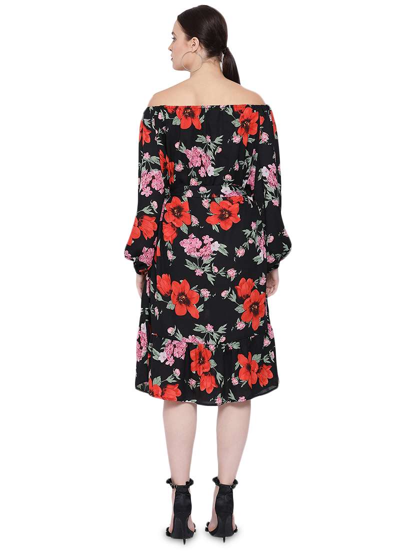 off shoulder floral a-line dress - 16750850 -  Standard Image - 2