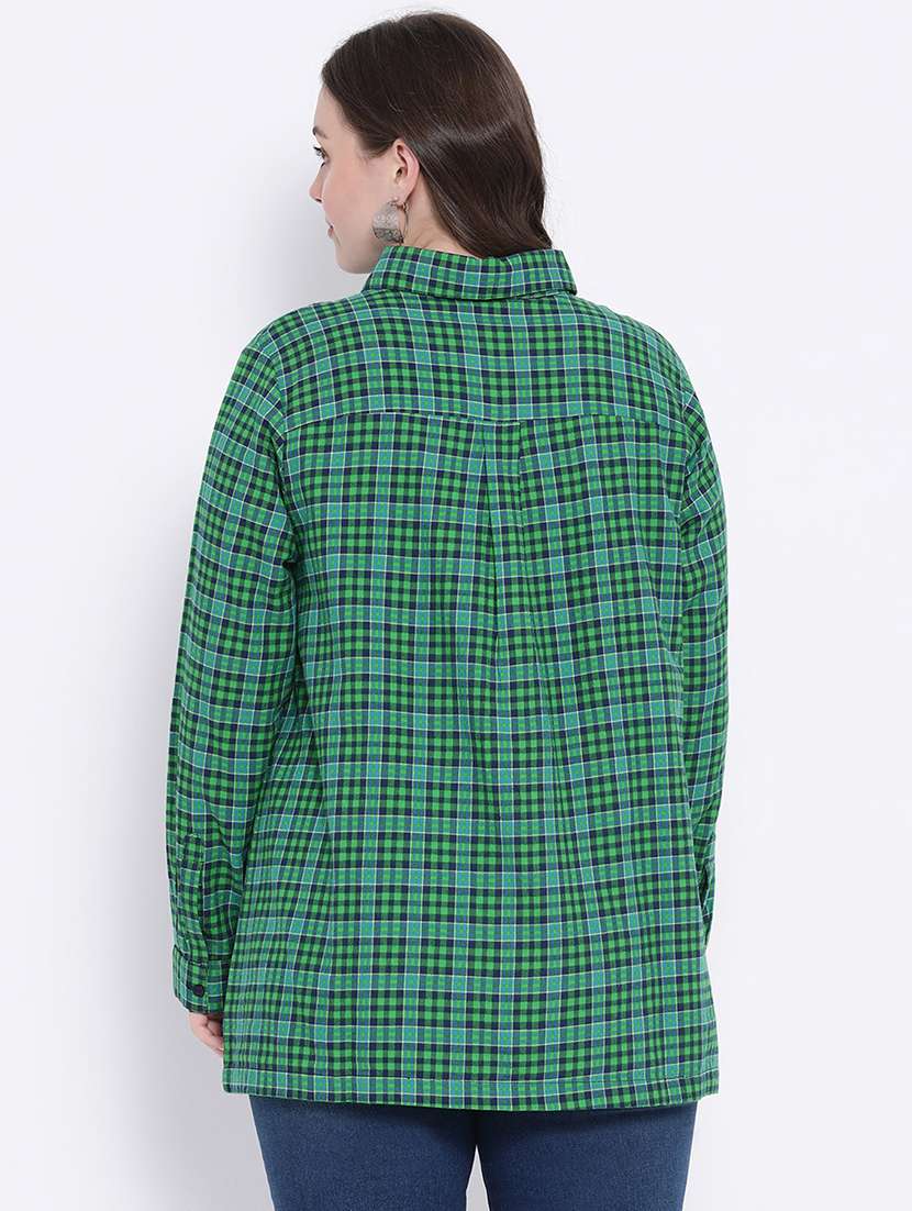 long sleeved checkered top  - 16750865 -  Standard Image - 2