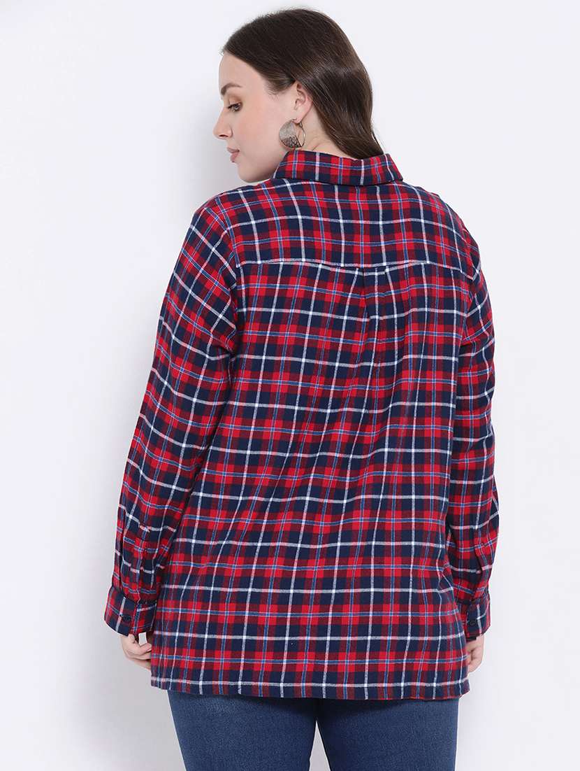 long sleeved checkered top  - 16750866 -  Standard Image - 2