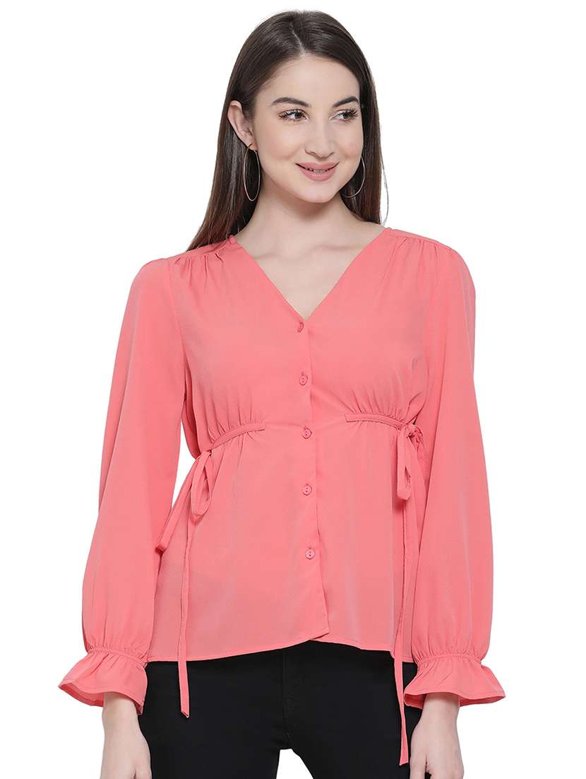 women's a line v neck top