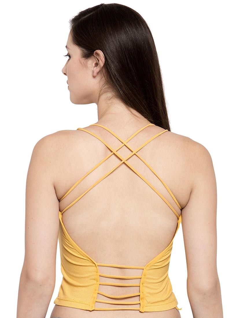 yellow cotton lette bra - 16751072 - Standard Image - 2