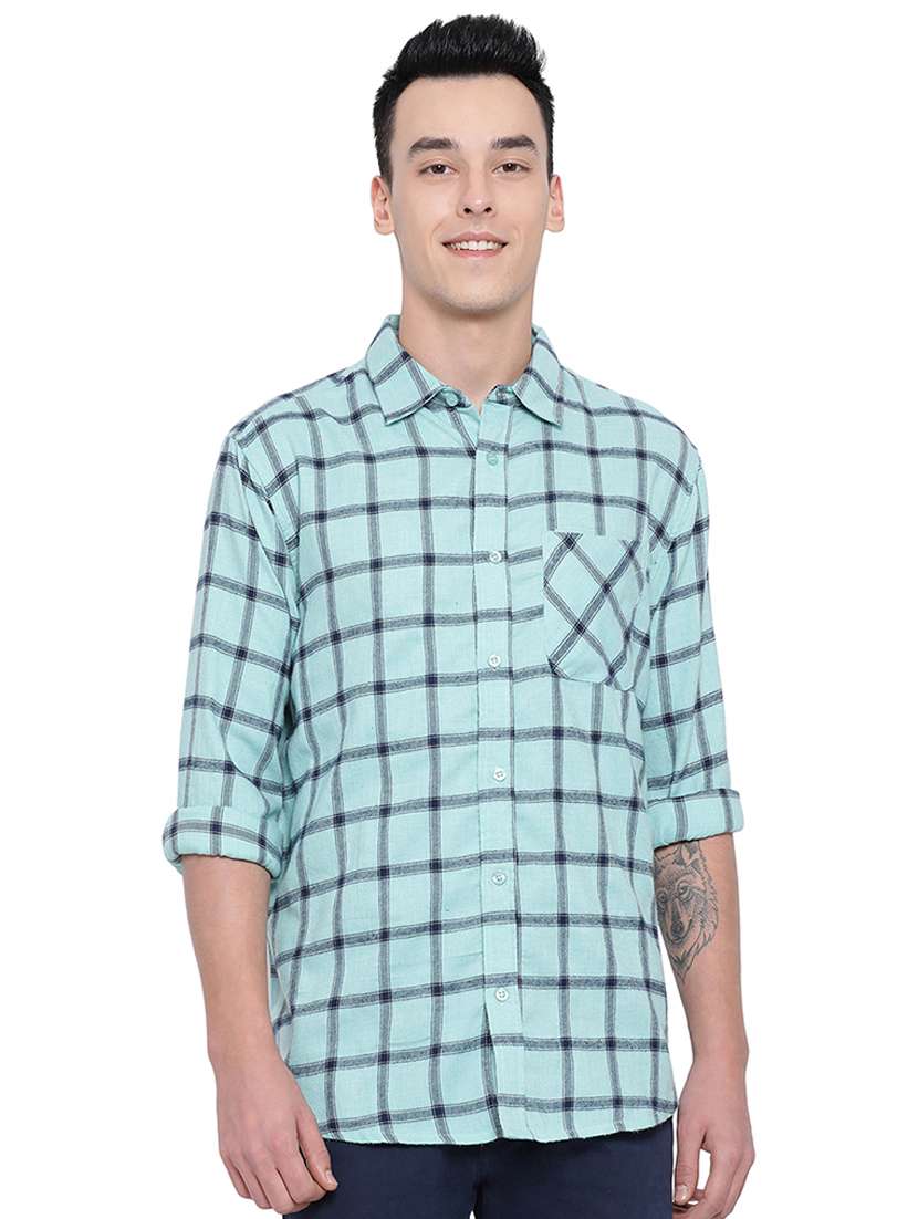 mens checks casual shirt