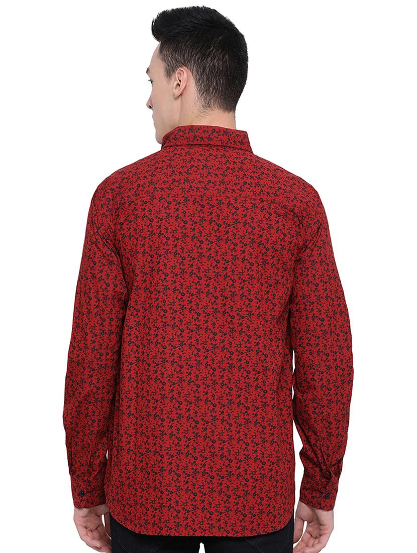 red printed casual shirt - 16751102 - Standard Image - 2