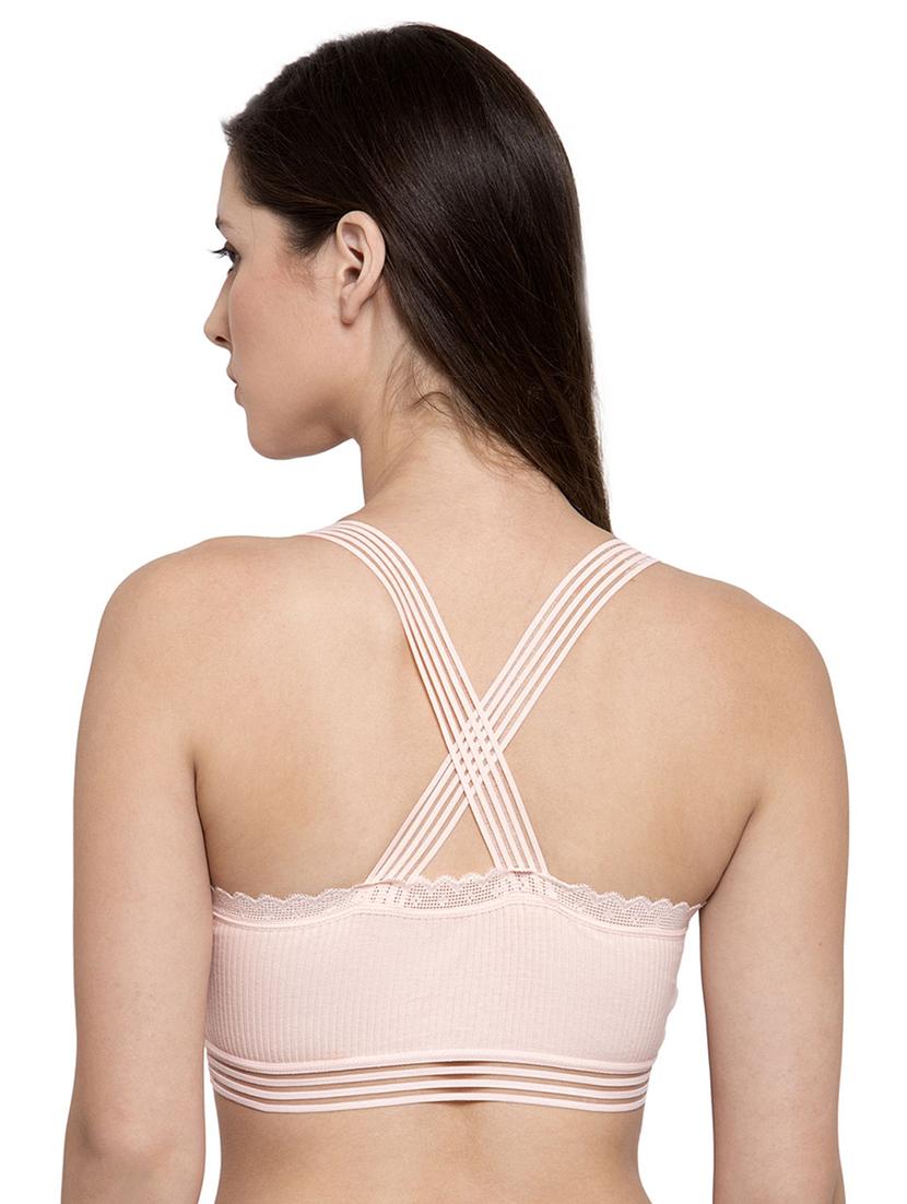 rosewater pink polyester lette bra - 16751149 - Standard Image - 2