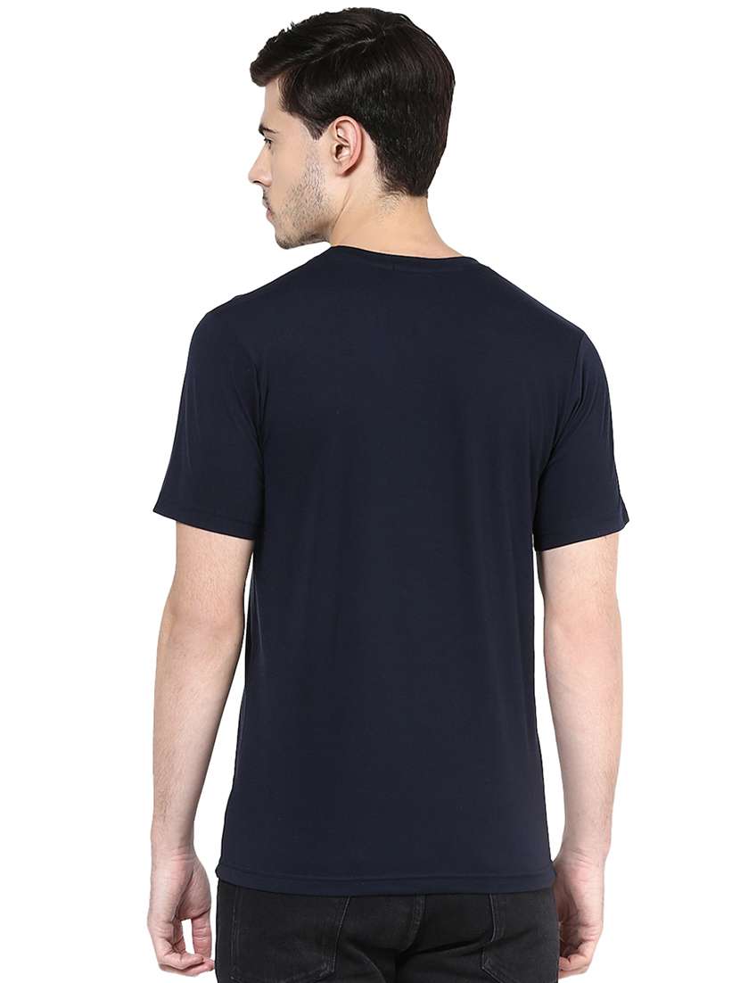 navy blue typographic chest t-shirt - 16752696 - Standard Image - 2