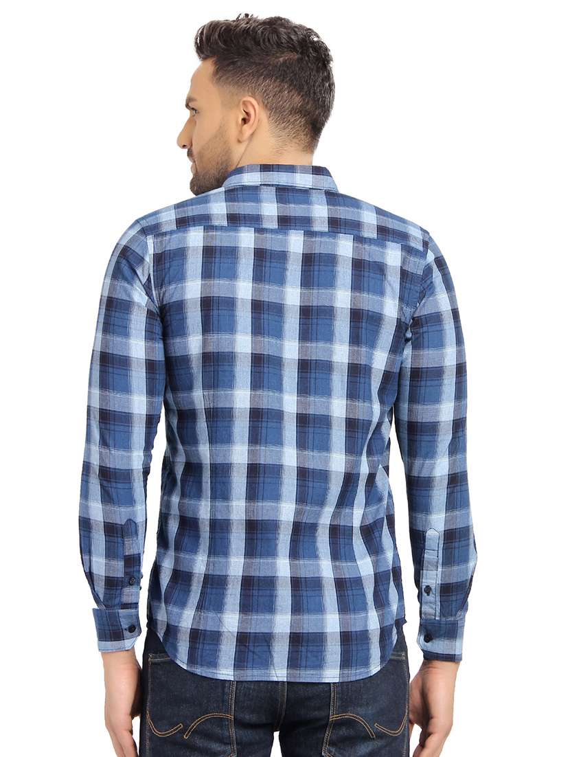 mens checks casual shirt - 16753436 - Standard Image - 2