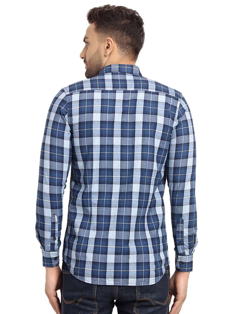 mens checks casual shirt - 16753437 - Standard Image - 2