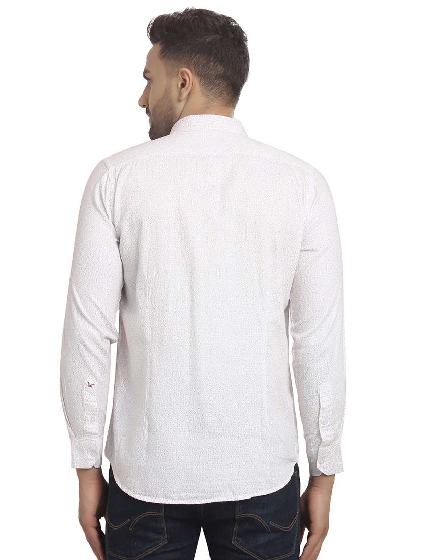 mens micro print casual shirt - 16753442 - Standard Image - 2