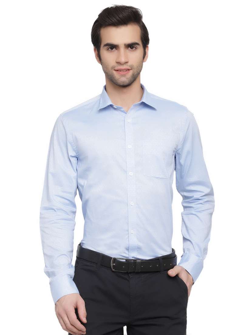 mens self design formal shirt