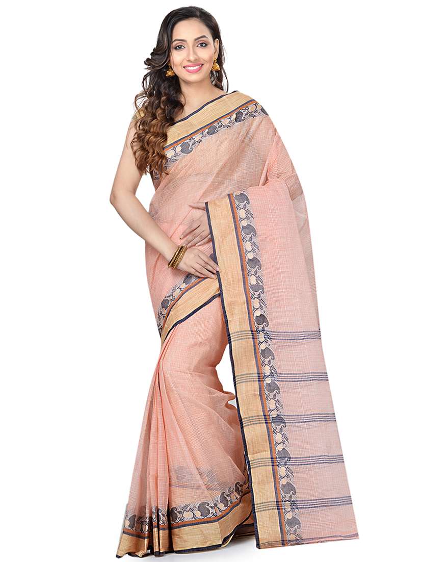 bordered tant saree