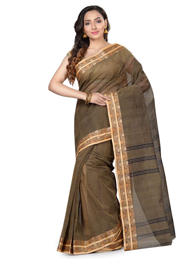 bordered tant saree