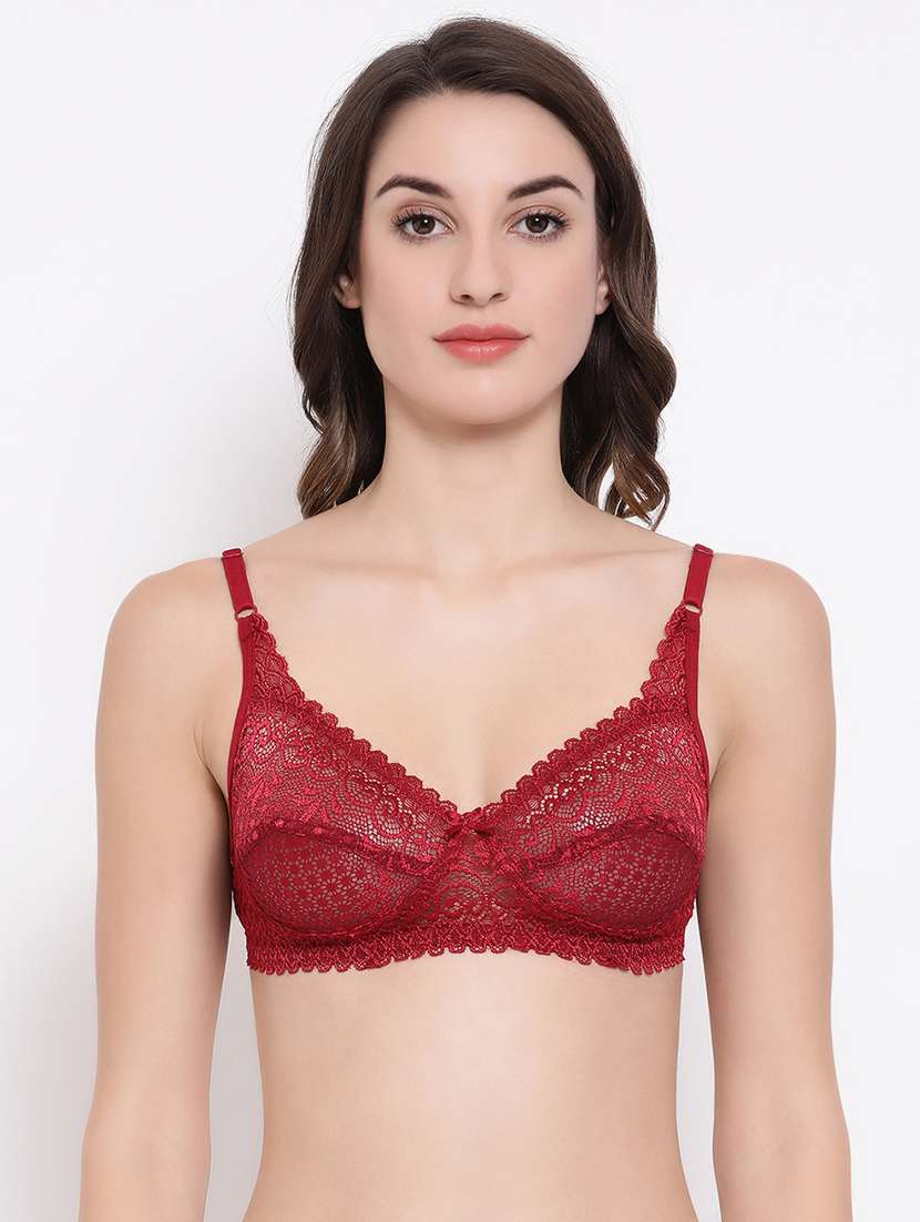 bow patch floral laced bra - 16754111 - Zoom Image - 0