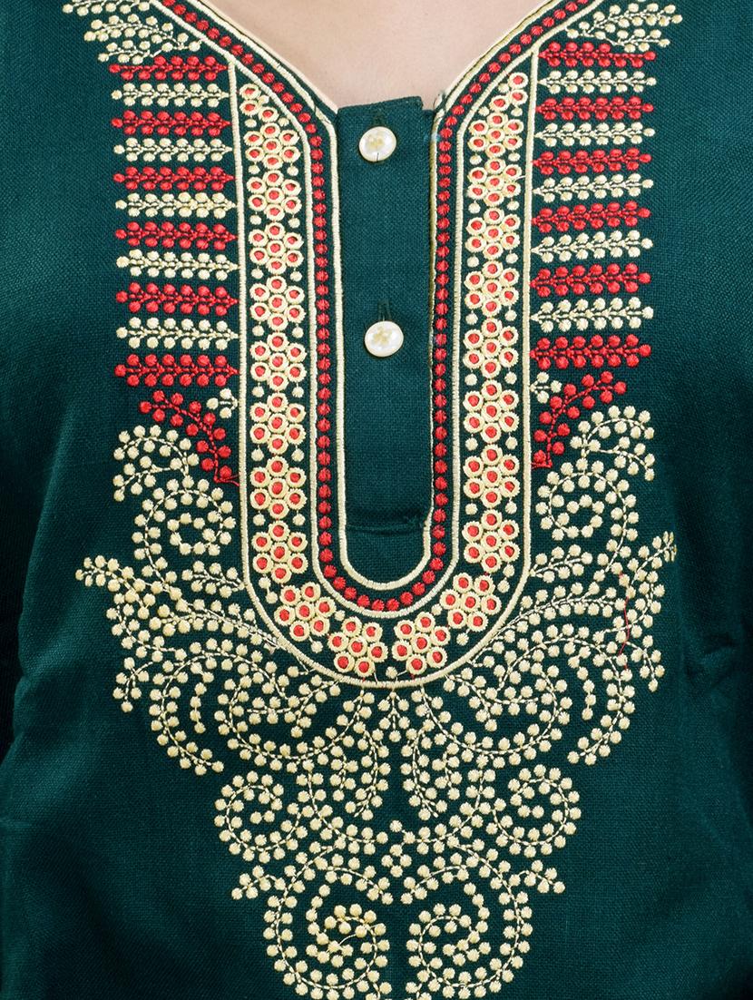 embroidered woolen nighty - 16754622 - Standard Image - 2