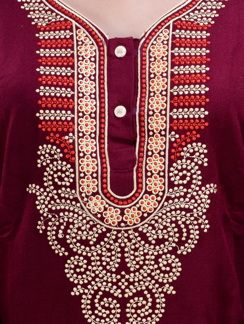 embroidered woolen nighty - 16754624 - Standard Image - 2