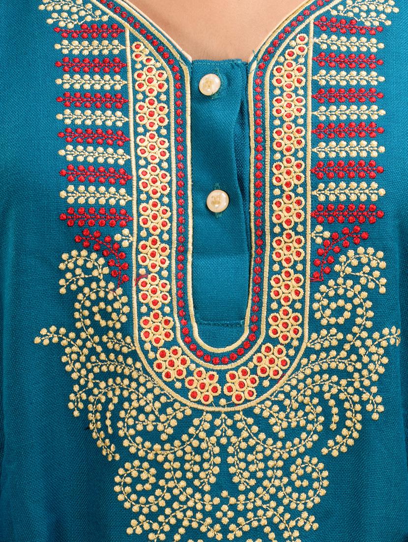 embroidered woolen nighty - 16754629 - Standard Image - 2