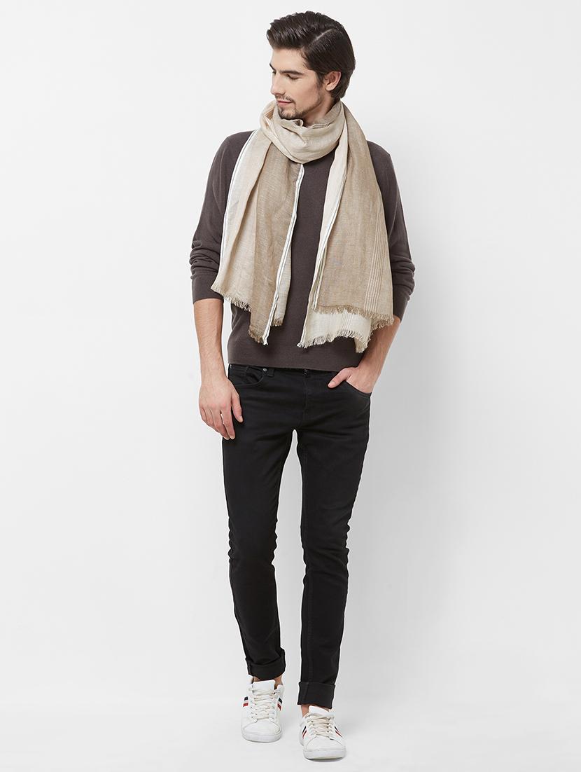 beige ombre linen muffler - 16756590 - Standard Image - 2