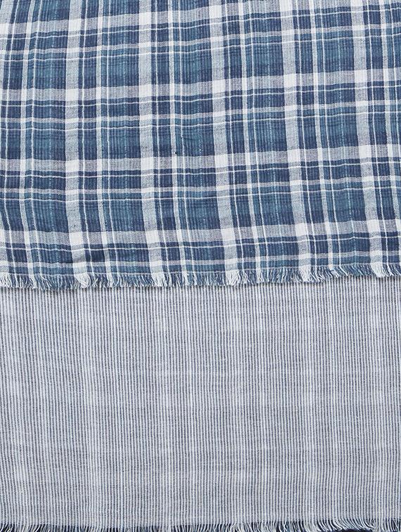 blue checkered muffler - 16756592 - Standard Image - 2