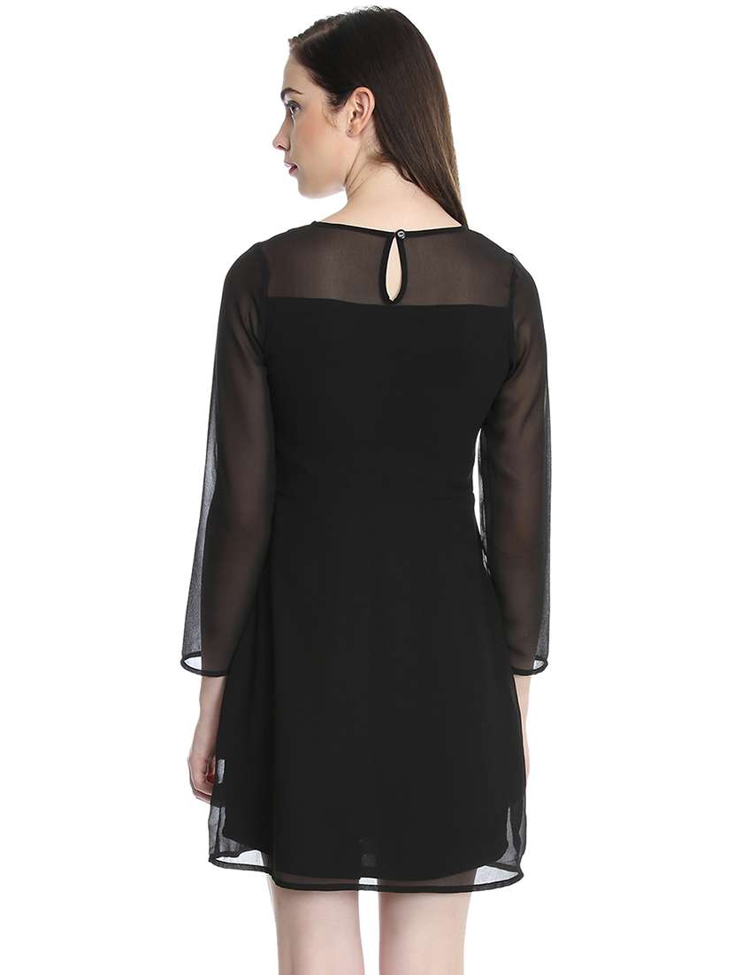 embroidered detail a-line dress - 16756862 -  Standard Image - 2