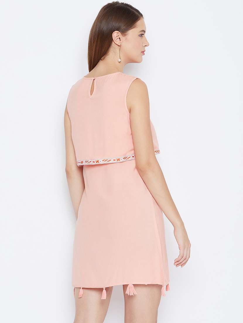 Women's Layered Solid Dress - 16756869 -  Standard Image - 2