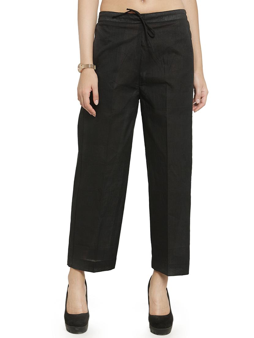 drawstring waist solid trouser - 16757183 - Zoom Image - 0