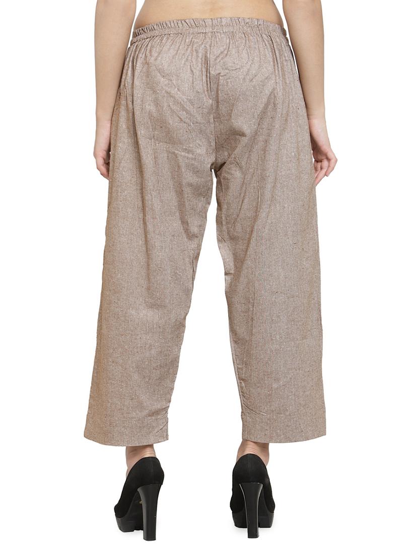 drawstring waist solid trouser - 16757189 - Standard Image - 2
