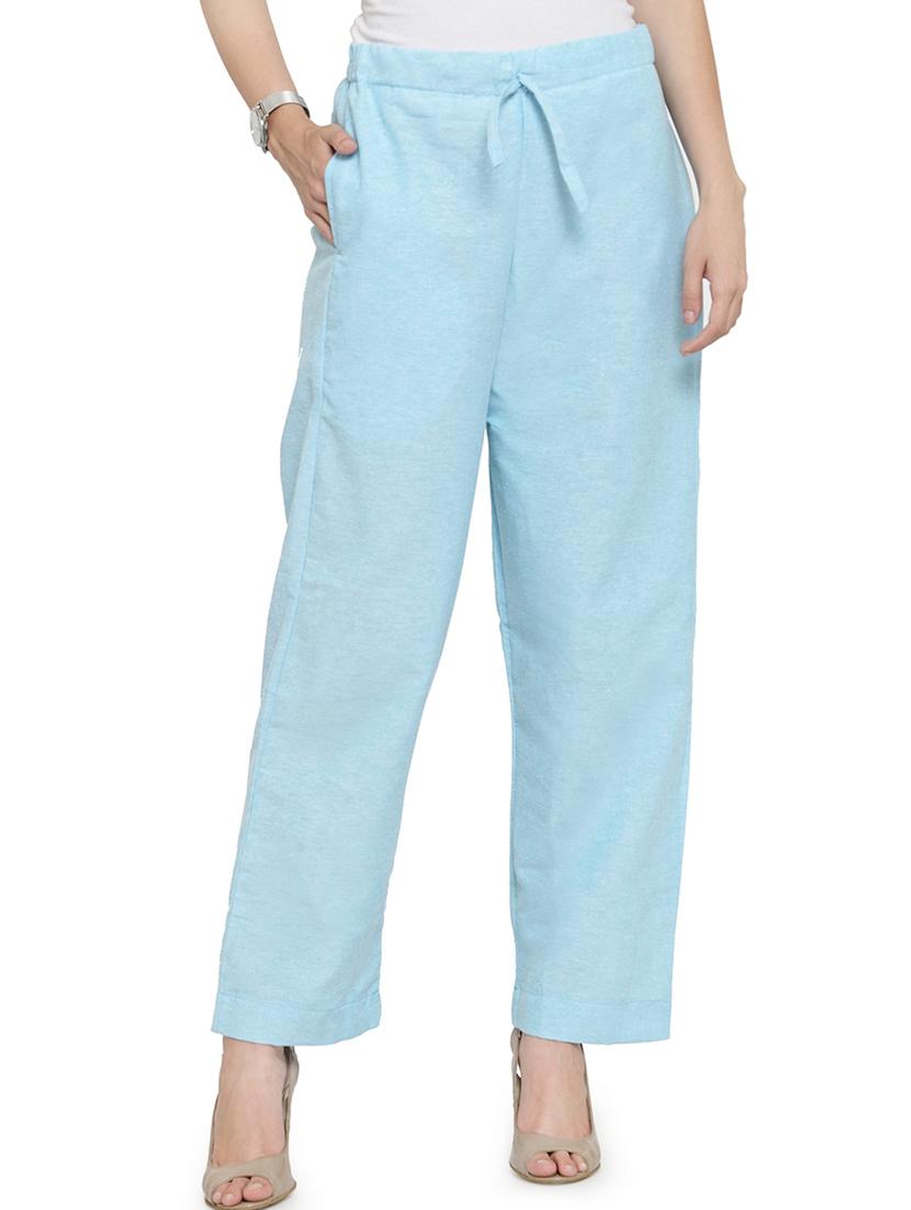 drawstring waist solid trouser - 16757194 - Zoom Image - 0