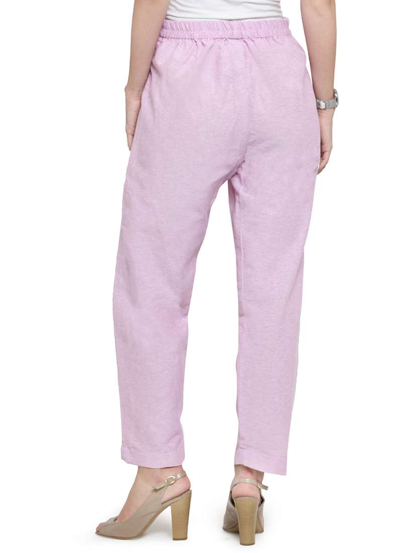 women solids ankle length tailored pants - 16757196 - Standard Image - 2