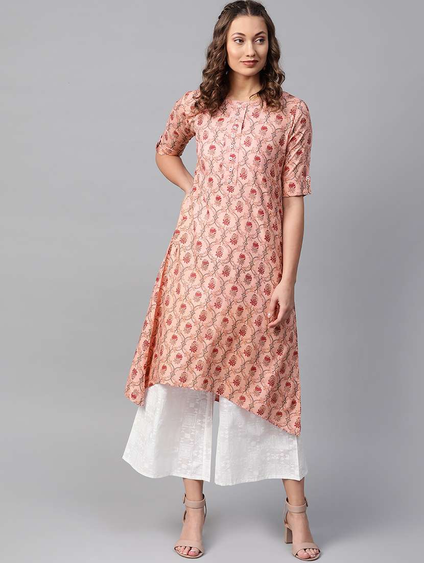 foil print kurta palazzo set