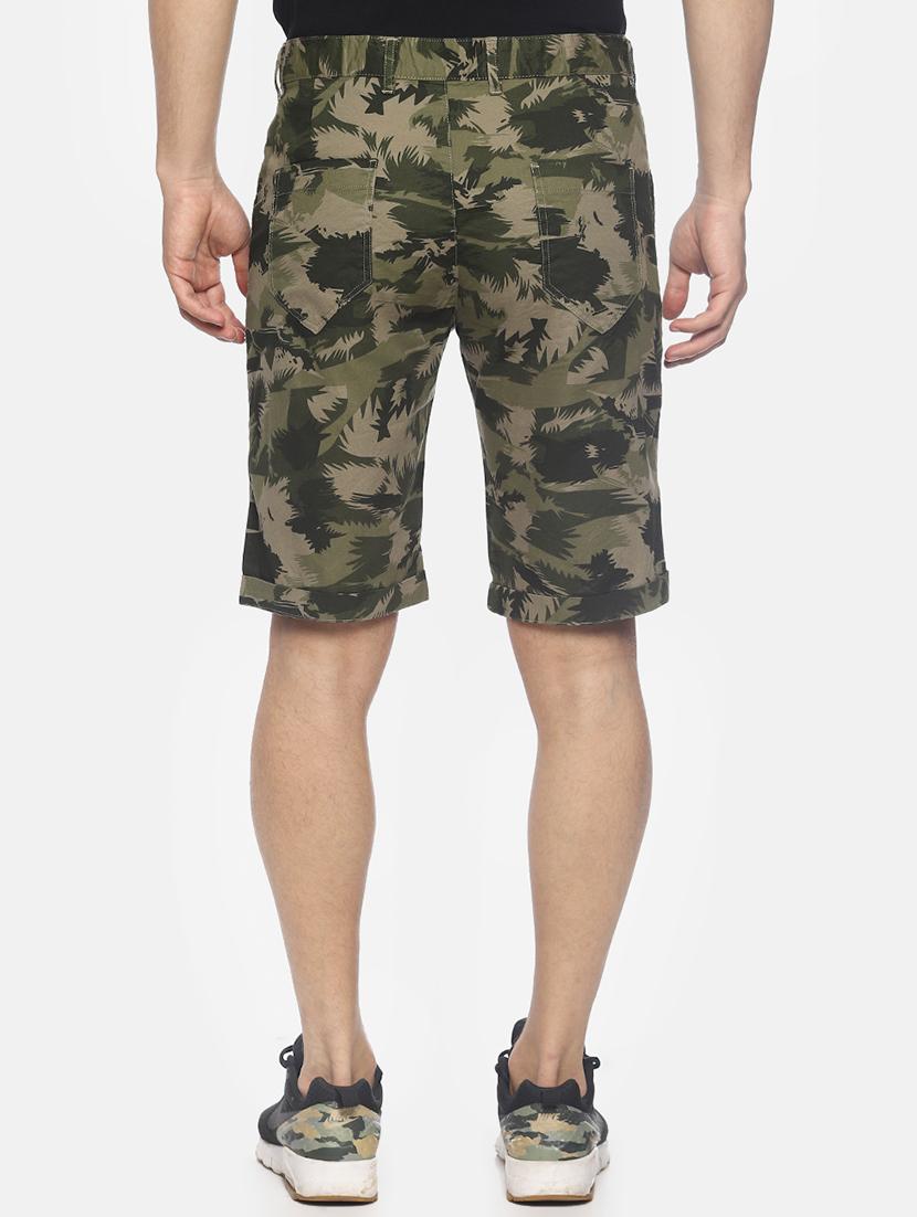 green camouflage printed shorts - 16762297 - Standard Image - 2