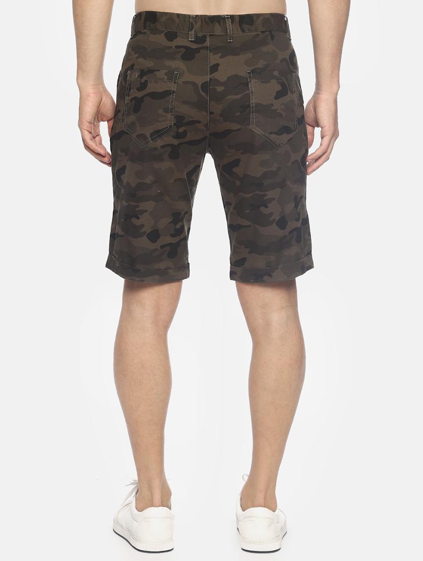 green camouflage printed shorts - 16762306 - Standard Image - 2