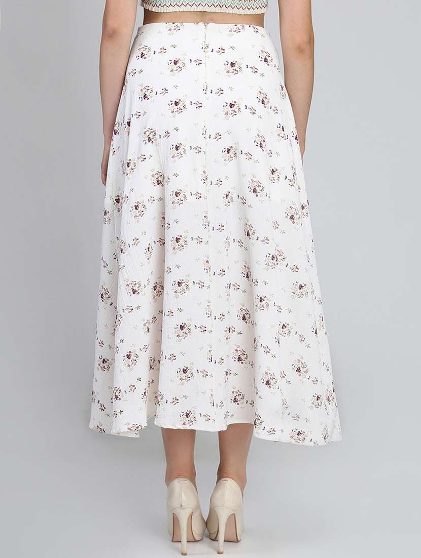 tie knot floral a-line skirt - 16764110 -  Standard Image - 2