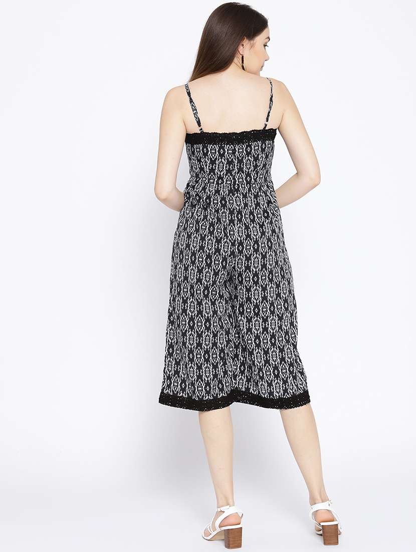 lace detail printed jumpsuit - 16764131 -  Standard Image - 2