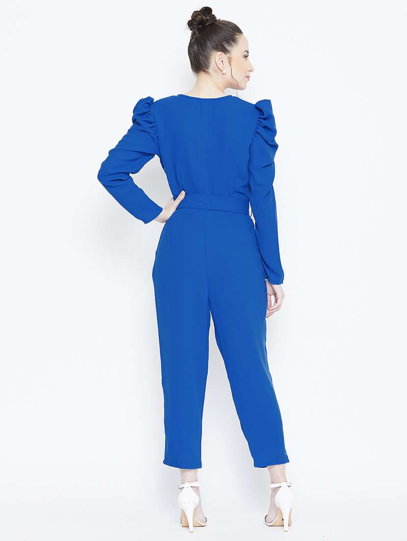 tie knot puff sleeved jumpsuit - 16764157 -  Standard Image - 2