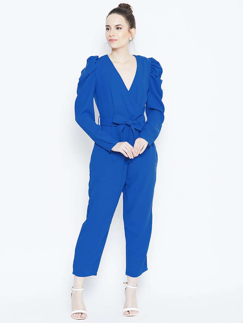 tie knot puff sleeved jumpsuit - 16764157 -  Standard Image - 2
