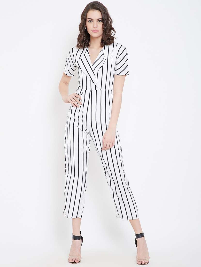 v-neck striped jumpsuit - 16764186 -  Standard Image - 2