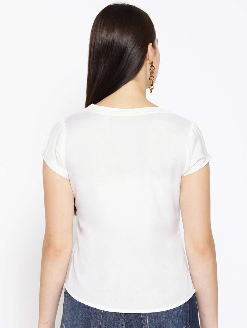 v-neck embroidered detail top - 16764202 -  Standard Image - 2