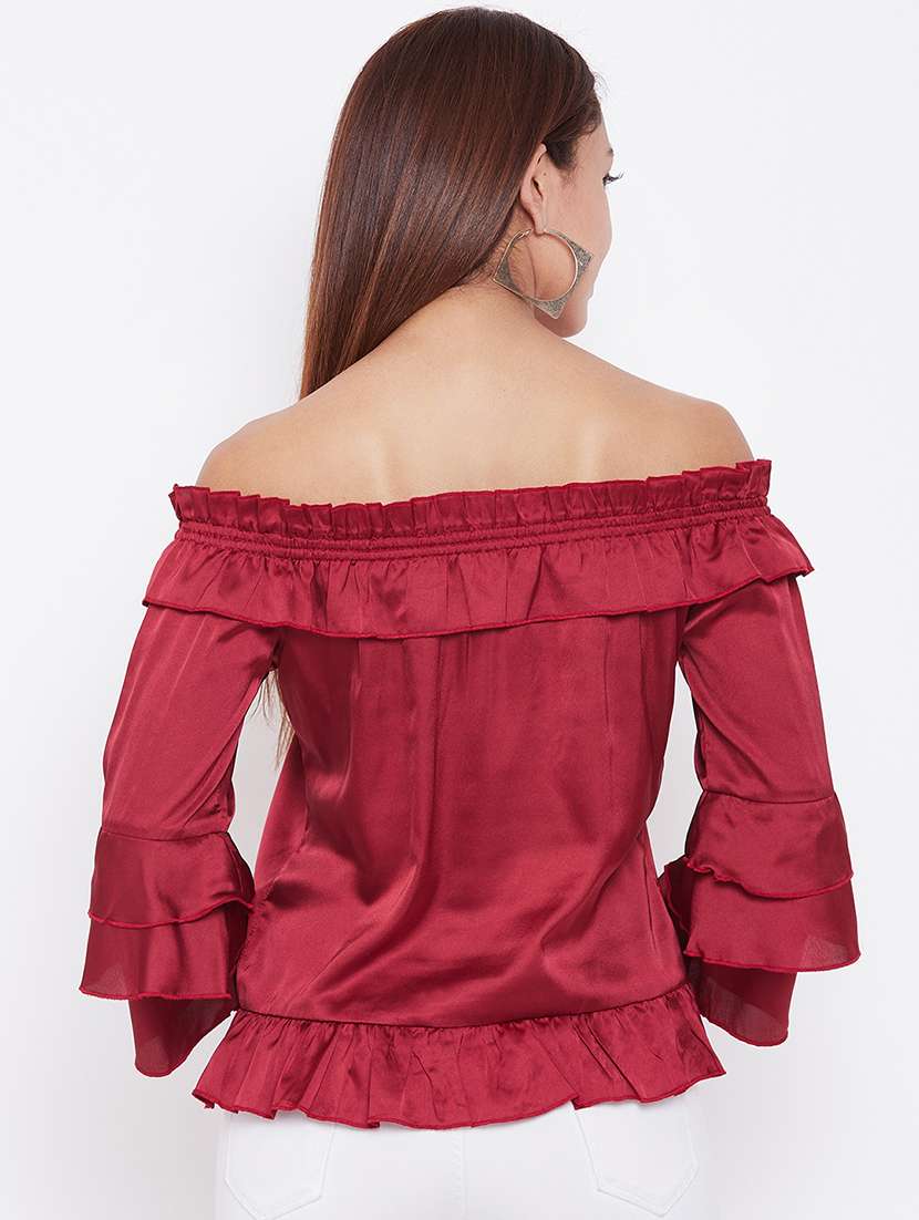 women's ruffle off shoulder top - 16764212 -  Standard Image - 2