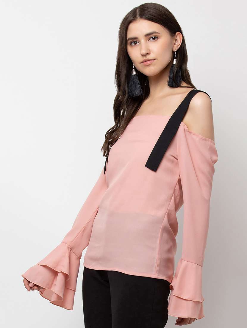 women's straight shoulder strap top