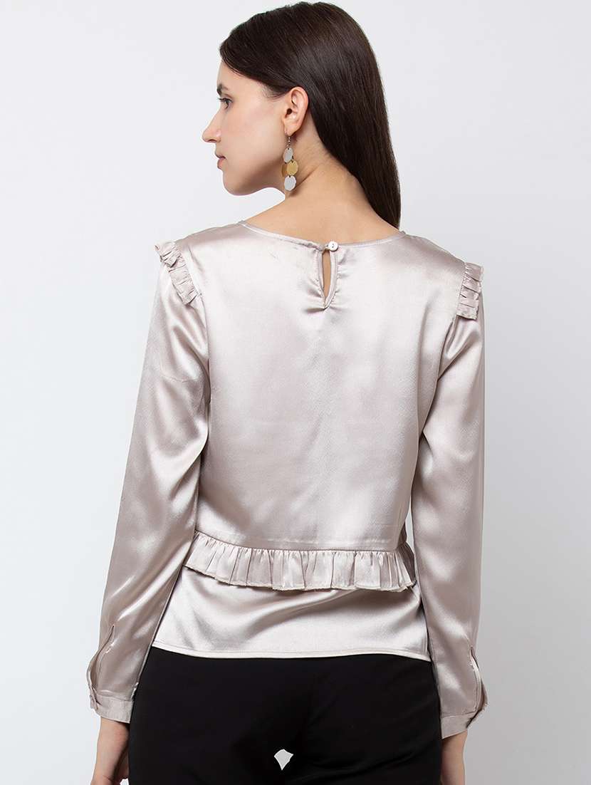 women's straight round neck top - 16764241 -  Standard Image - 2