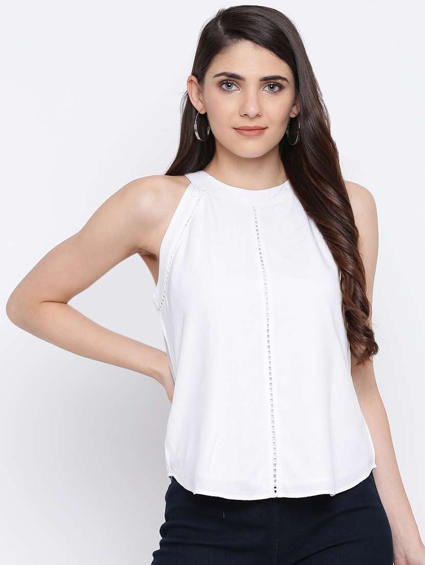 women's straight halter neck top