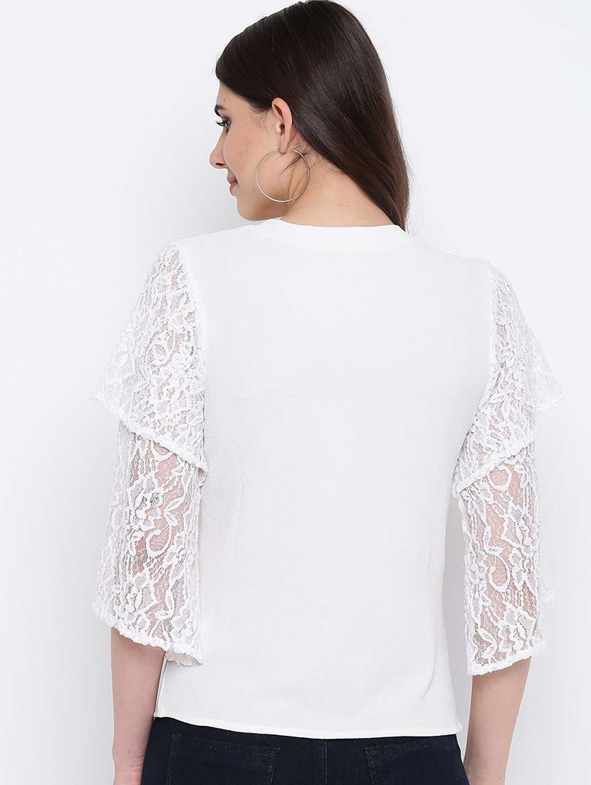 Women's Straight Round Neck Top - 16764285 -  Standard Image - 2