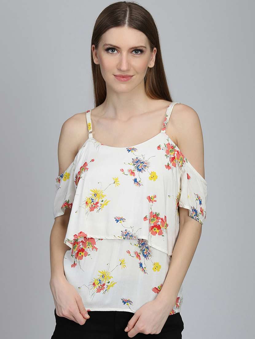 women's layered shoulder strap top