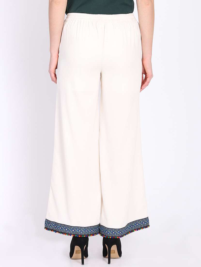 solid flat front wide leg trouser - 16764356 -  Standard Image - 2