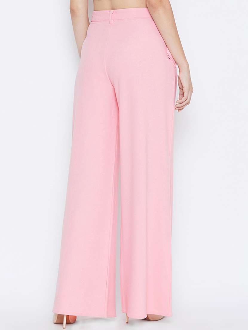 solid pleated wide leg pants - 16764367 -  Standard Image - 2
