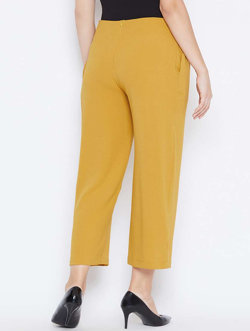 solid pleated wide leg pants - 16764372 -  Standard Image - 2