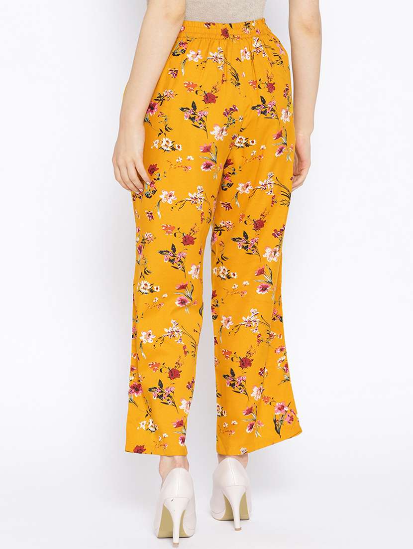 floral printed pleated tailored pants - 16764375 -  Standard Image - 2